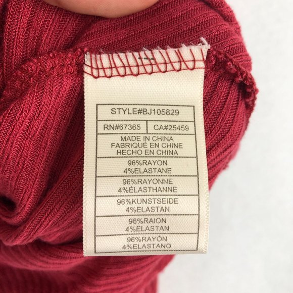 BB Dakota NWT Women's Size Medium Earth Red Hang Loose Wide Sleeve Crop Top - Picture 6 of 9